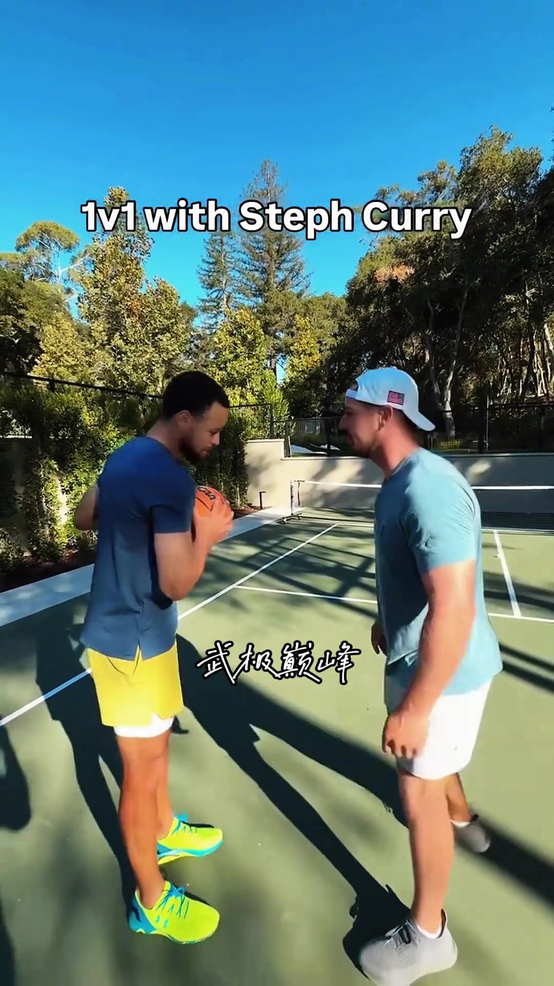 这可能是最快结束的1v1单挑库里与高尔夫球手一对一单挑